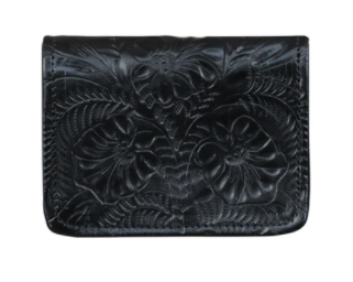 American West Handbag Tri-Fold Wallet Black #6620882