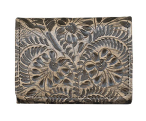American West Handbag Tri-Fold Wallet Distressed Charcoal #6683882
