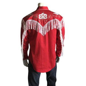 Rockmount Ranch Wear Men's Fringe Western Shirt Red Back