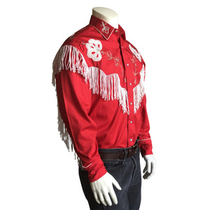 Rockmount Ranch Wear Men's Fringe Western Shirt Red Side