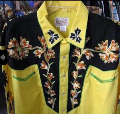 Rockmount Ranch Wear Mens Vintage Western Shirt 2 Tone Gold Front