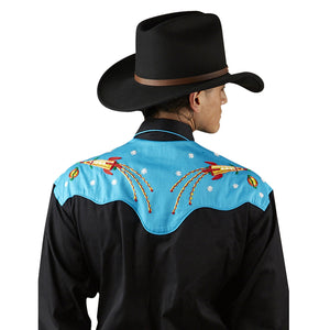 Vintage Inspired Western Shirt Mens Rockmount Ranch Wear Atomic Cowboy Back