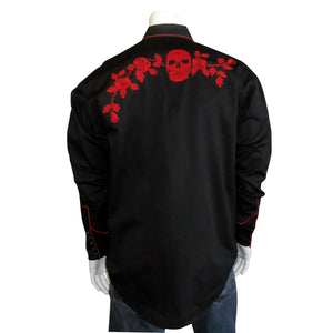 Rockmount Ranch Wear Men's Skull and Roses Red Back #176806