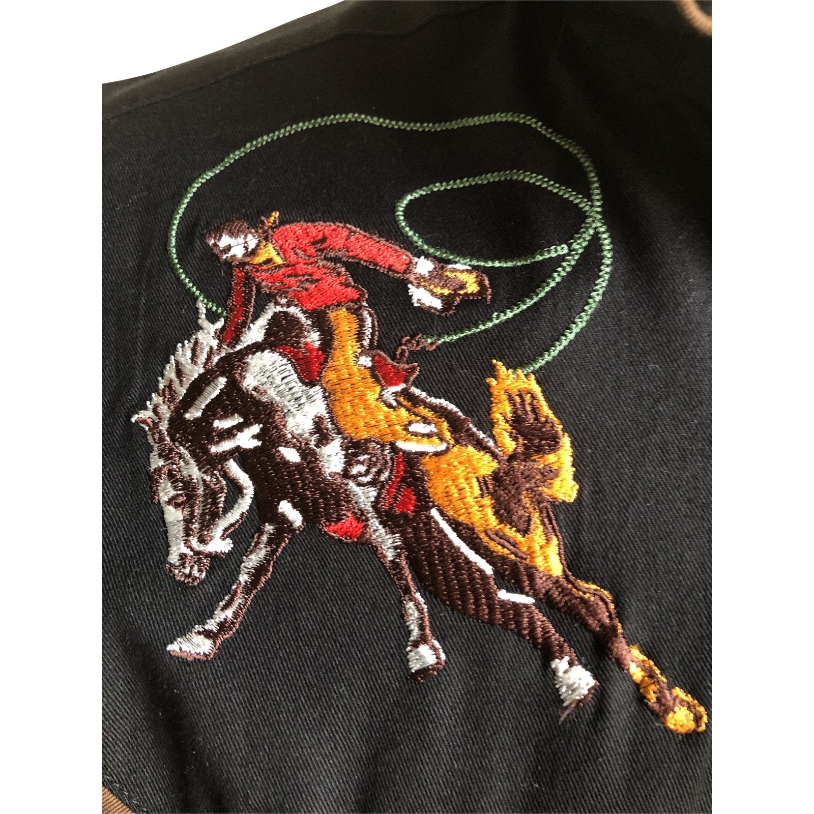 Rockmount Ranch Wear Men's Embroidery Bucking Bronc Black Back #176840B