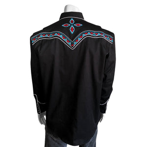 Rockmount Ranch Wear Men's Embroidered Shirt Native Inspired #176860 Back