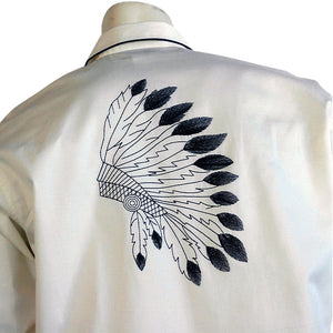 Rockmount Ranch Wear Men's Embroidered Warbonnet Back Detail