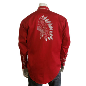 Rockmount Ranch Wear Men's Warbonnet Red