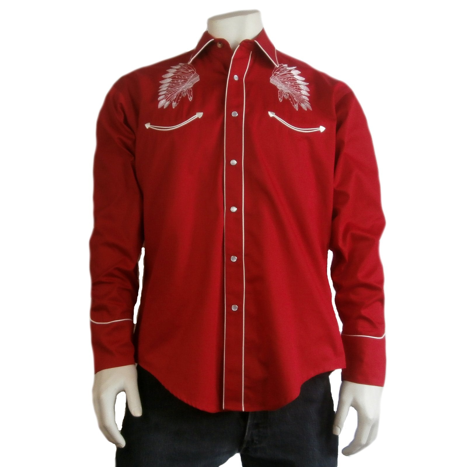 Rockmount Ranch Wear Men's Warbonnet Red