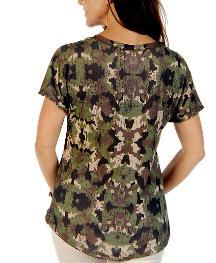 Liberty Wear Ladies' Camo Top Front  #117016 