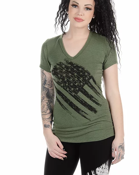Liberty Wear Army Green Flag Lincoln #117131