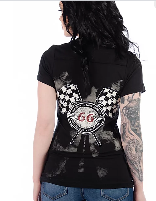 Liberty Wear Ladies' Top Route 66 Kicks Front