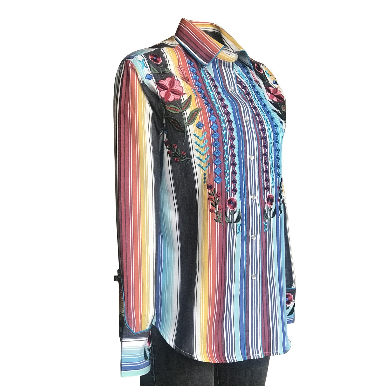 Rockmount Ranch Wear Ladies' Vintage Inspired Western Serape Stripe Side