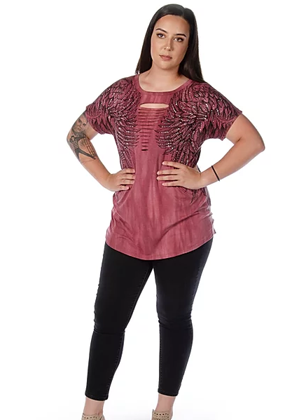 Liberty Wear Ladies' Top Rise Above #7726 Front
