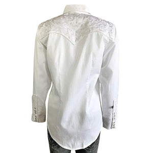 Rockmount Ranch Wear Women's Vintage Western Shirt White Back #177859
