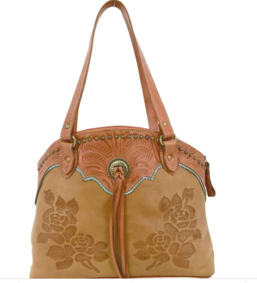 American West Texas Rose Collection Zip Top Tote