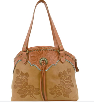 American West Texas Rose Collection Zip Top Tote