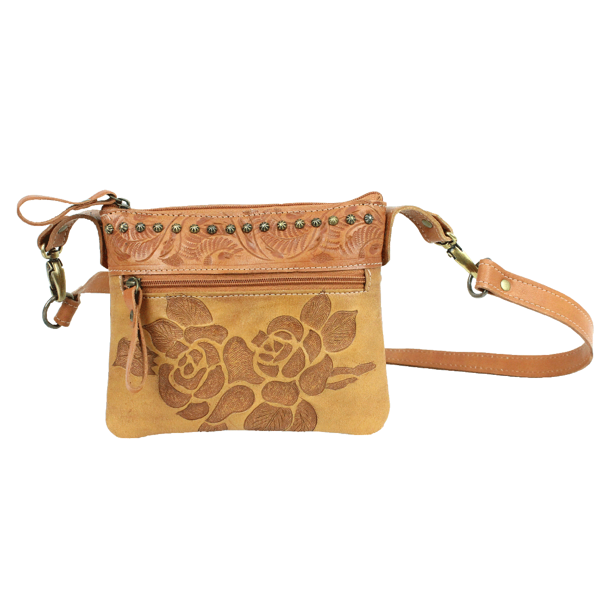 American West Texas Rose Collection Crossbody Hip Bag