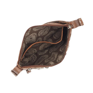 American West Texas Rose Collection Crossbody Hip Bag Interior