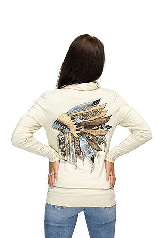 Liberty Wear Vibrant Headdress Hoodie Back