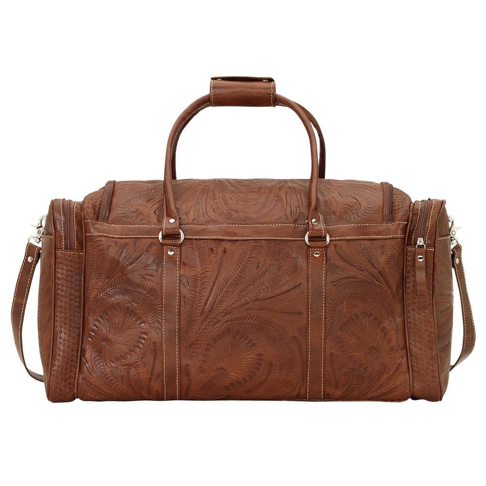 American West Handbag, Retro Rodeo Bag Luggage Light Brown Back