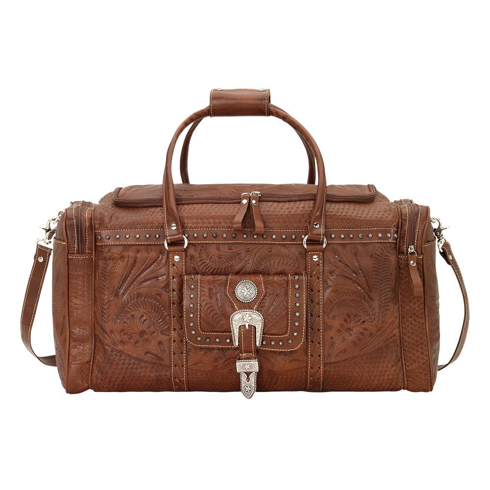 American West Handbag, Retro Rodeo Bag Luggage Light Brown Front