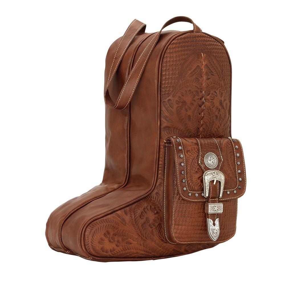 American West Handbag Travel Retro Luggage Boot Bag Front View