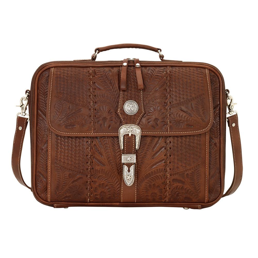 American West Handbag, Travel Retro Romance Briefcase Front View