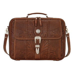 American West Handbag, Travel Retro Romance Briefcase Front View