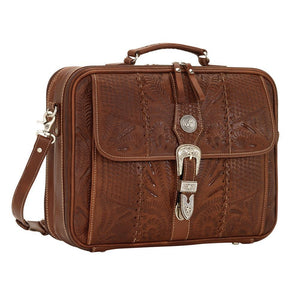 American West Handbag, Travel Retro Romance Briefcase Side View