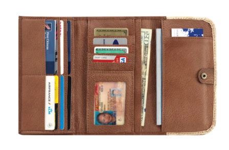 American West Midnight Copper Tri-Fold Wallet Interior