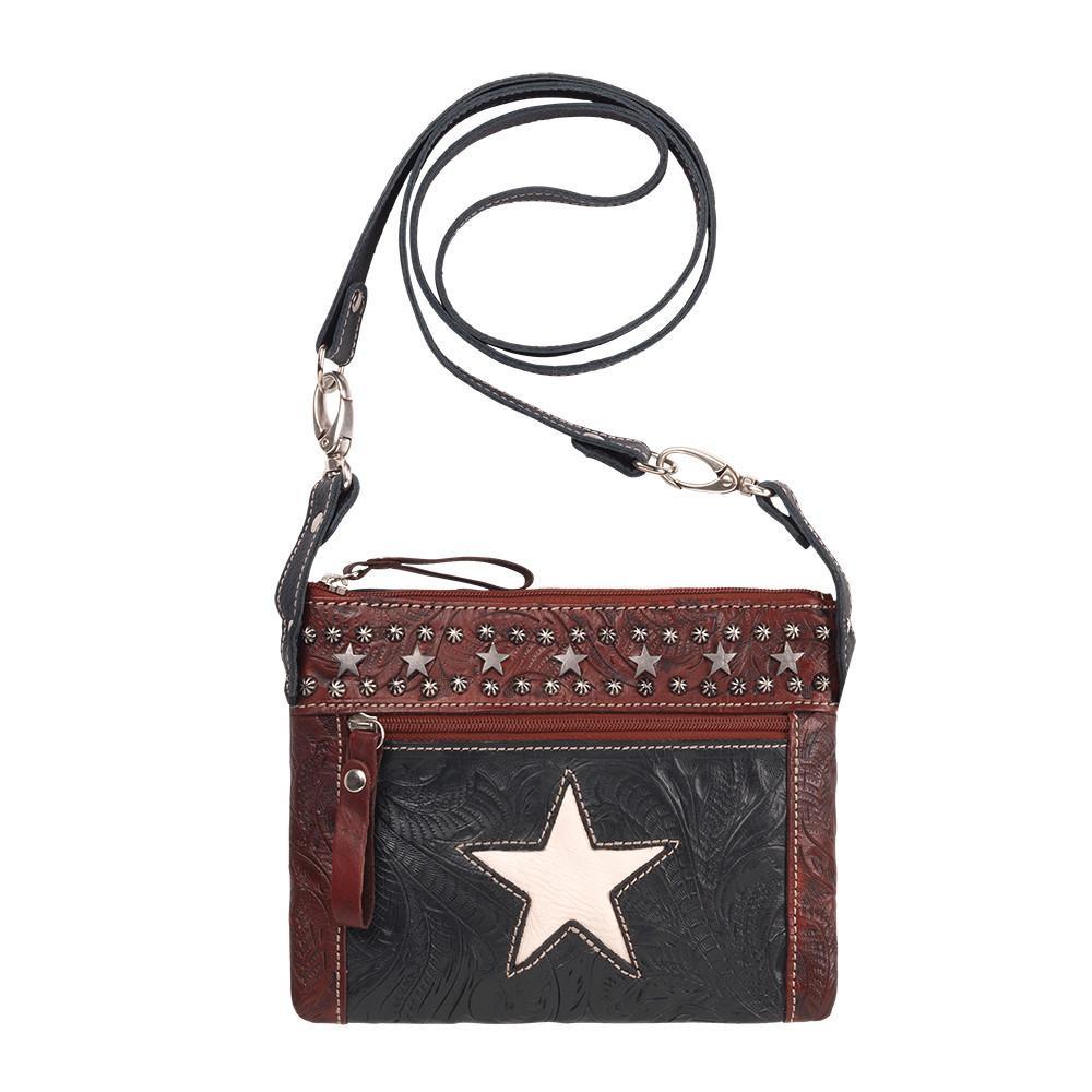 American West Handbag, Trail Rider Collection, Crossbody Lone Star