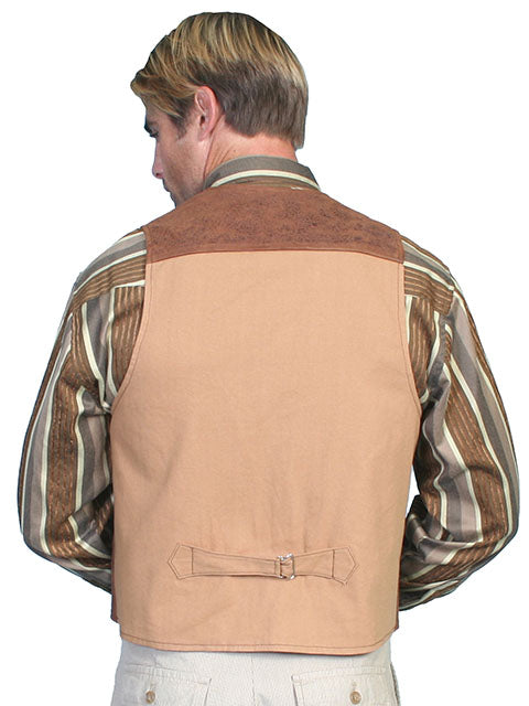 Scully Men's Lamb Vest with Conchos Front