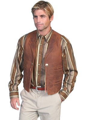 Scully Men's Lamb Vest with Conchos Front
