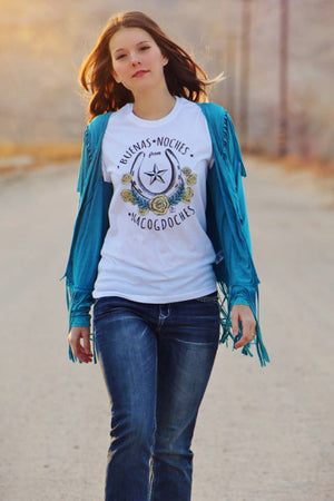 Original Cowgirl Clothing T-Shirt Rockin' B Buenas Nochas Front