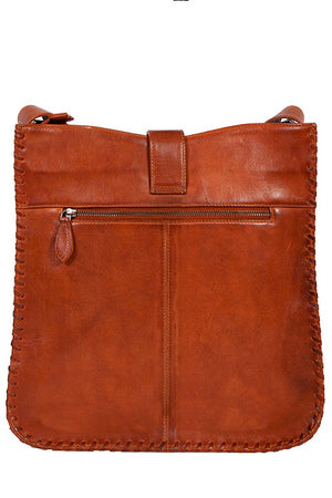 Scully Leather Co. Whip Stitch Leather Shoulder Bag Back