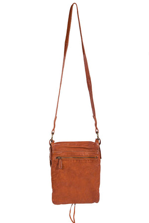 Scully Shoulder Crossbody Handbag with Natural Flap Back