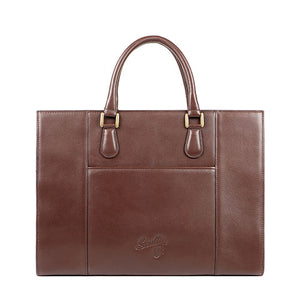 Scully Leather Co. Embossed Briefcase Back