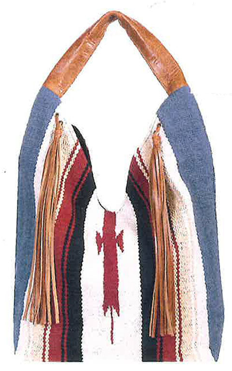 Western Shoulder Tote Wool Zapotec Print
