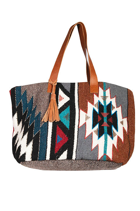 Scully Textile Wool Serape Print Handbag Front
