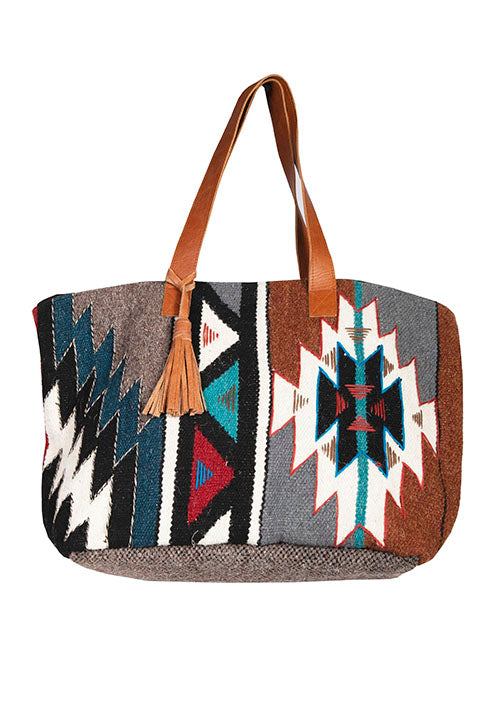 Scully Textile Wool Serape Print Handbag Front