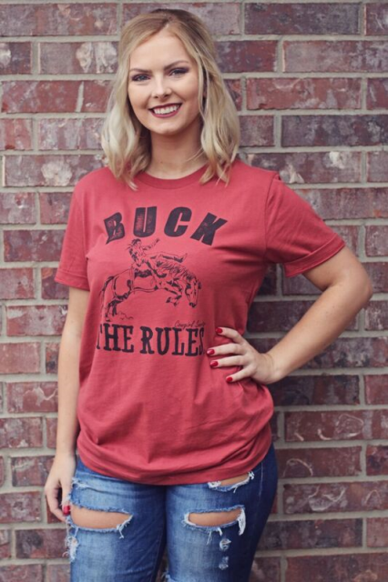 Original Cowgirl Clothing T-Shirt Buck The Rules