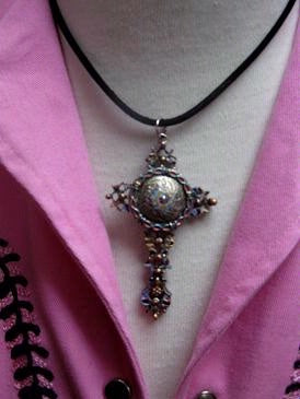 Filligree Cross on Leather Cord