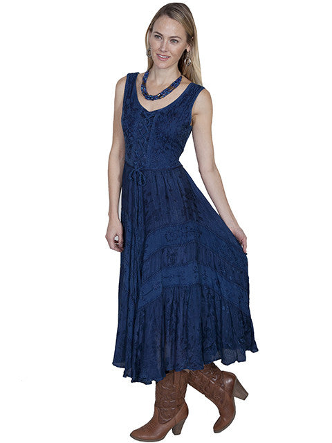 Scully Honey Creek Dress Lace-Up, Sleeveless, Blue Side