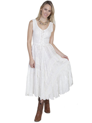 Scully Honey Creek Dress Lace-Up, Sleeveless, Ivory Front