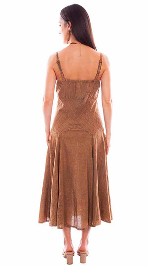 Honey Creek Dress Spaghetti Strap, Adjustable Hem, Copper