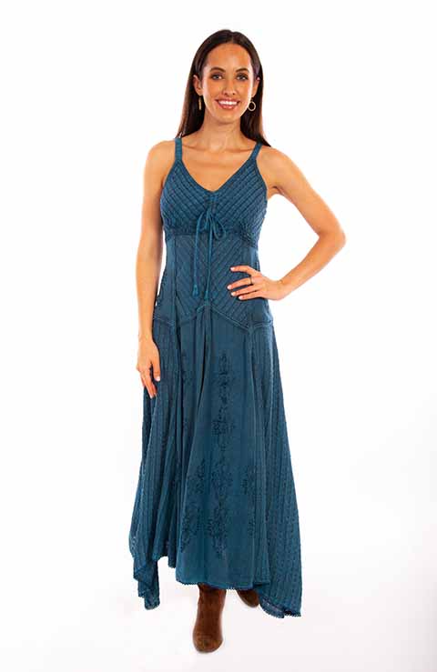 honey teal maxi dress Women's Honey Creek Collection Dress: Spaghetti Strap