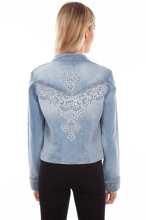 Scully Ladies' Honey Creek Beaded Denim Jacket Front