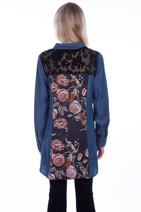 Scully Honey Creek Ladies' Denim Shirt Dress Front