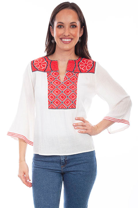 Scully Honey Creek Ladies' Cross Stitch Pattern Top Front