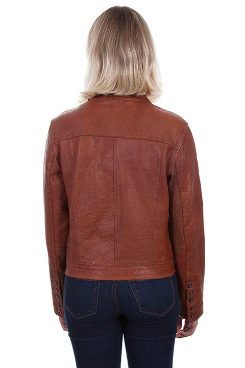 Scully Ladies' Leather Jean Jacket Back